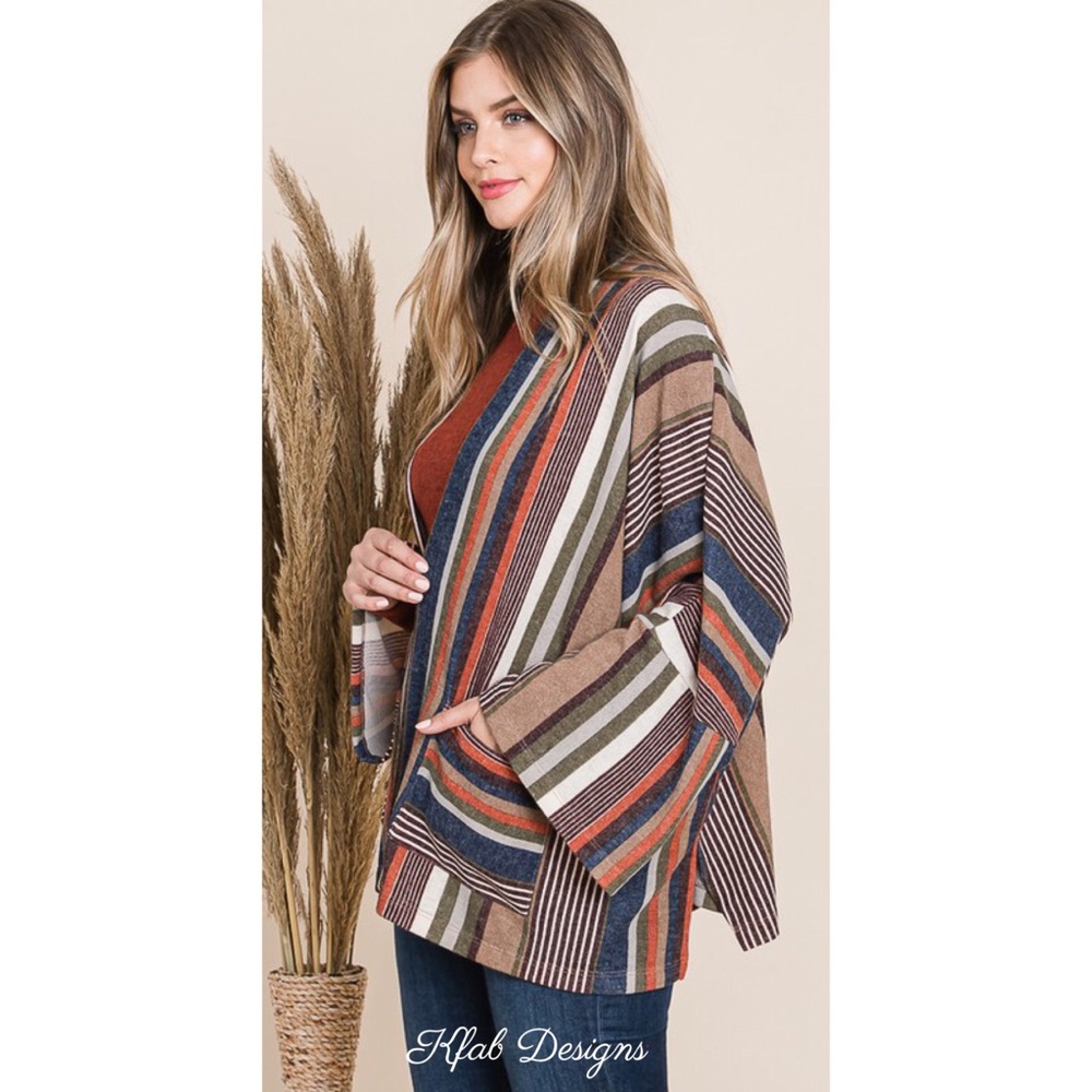 ❤️LAST 1! V Neck/V Back Open Front Drop Shoulder Soft Fabric Pocket Cardigan! - Picture 7 of 8